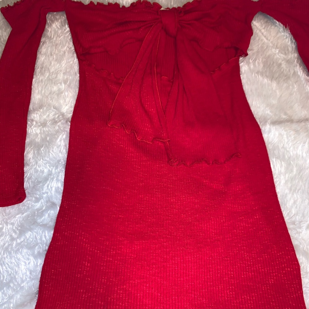 Mini red dress
